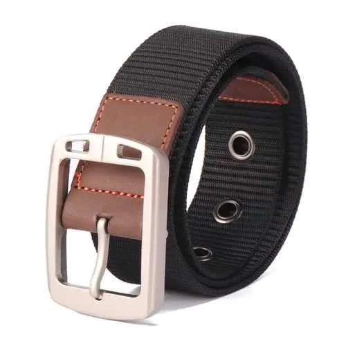 120CM Men Nylon Pin Alloy Buckle Durable Belt