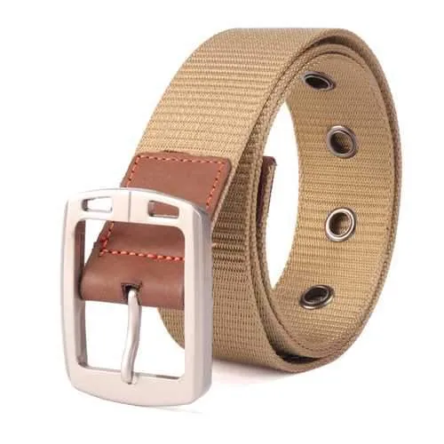 120CM Men Nylon Pin Alloy Buckle Durable Belt