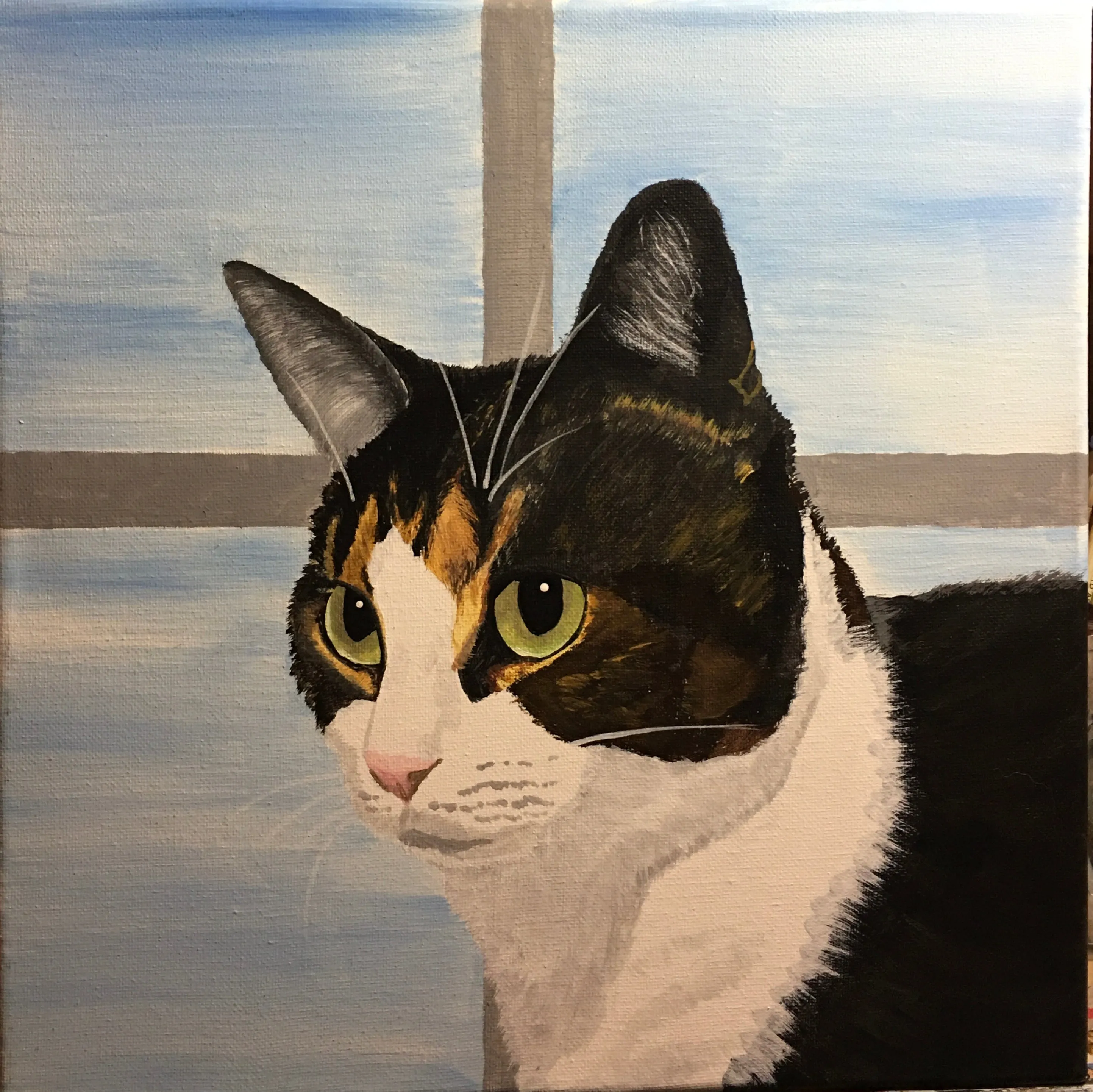 16 x 20 inch Pet Portraits in acrylic paint on canvas, Ready to Hang, FREE SHIPPING