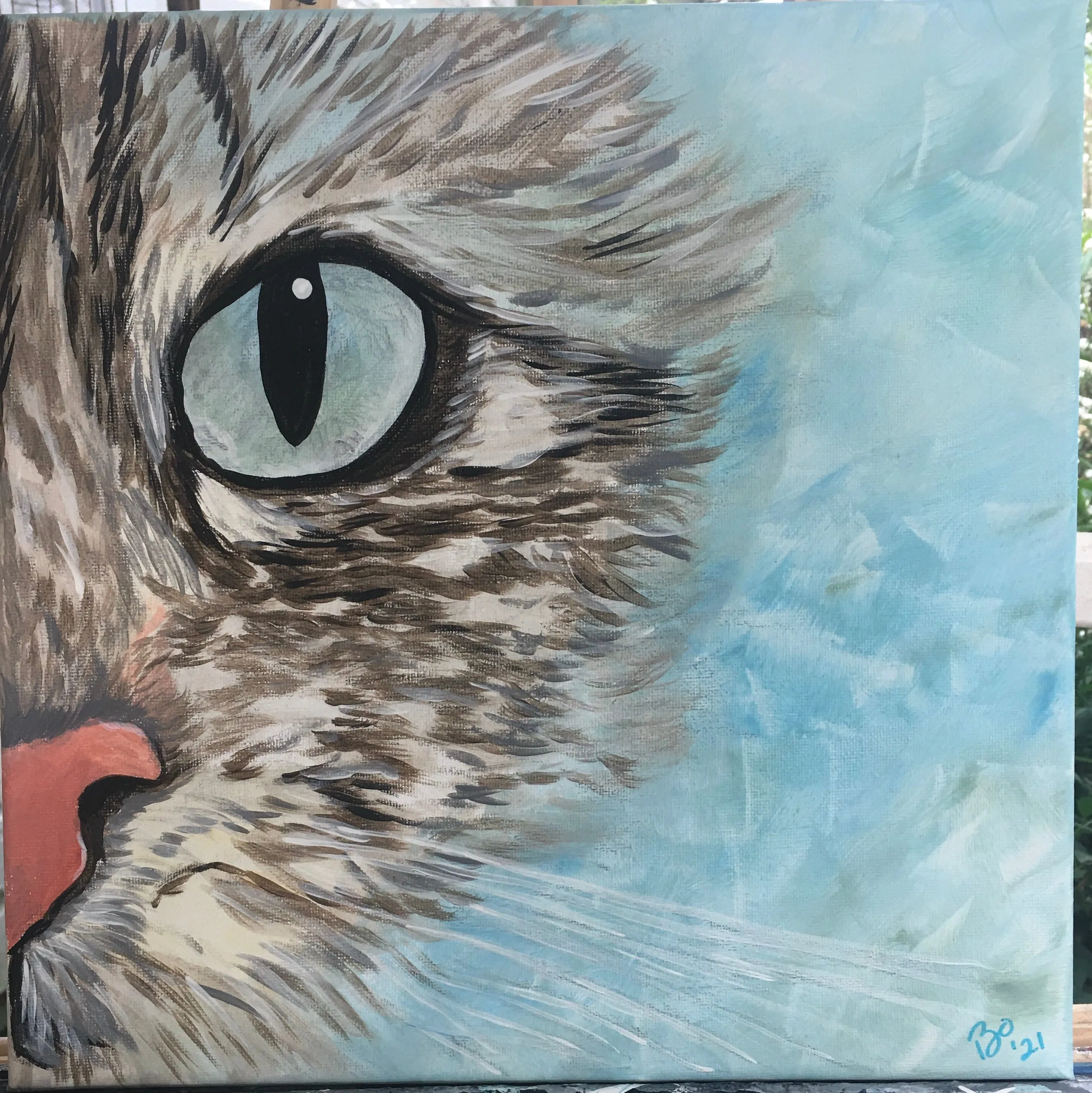 16 x 20 inch Pet Portraits in acrylic paint on canvas, Ready to Hang, FREE SHIPPING