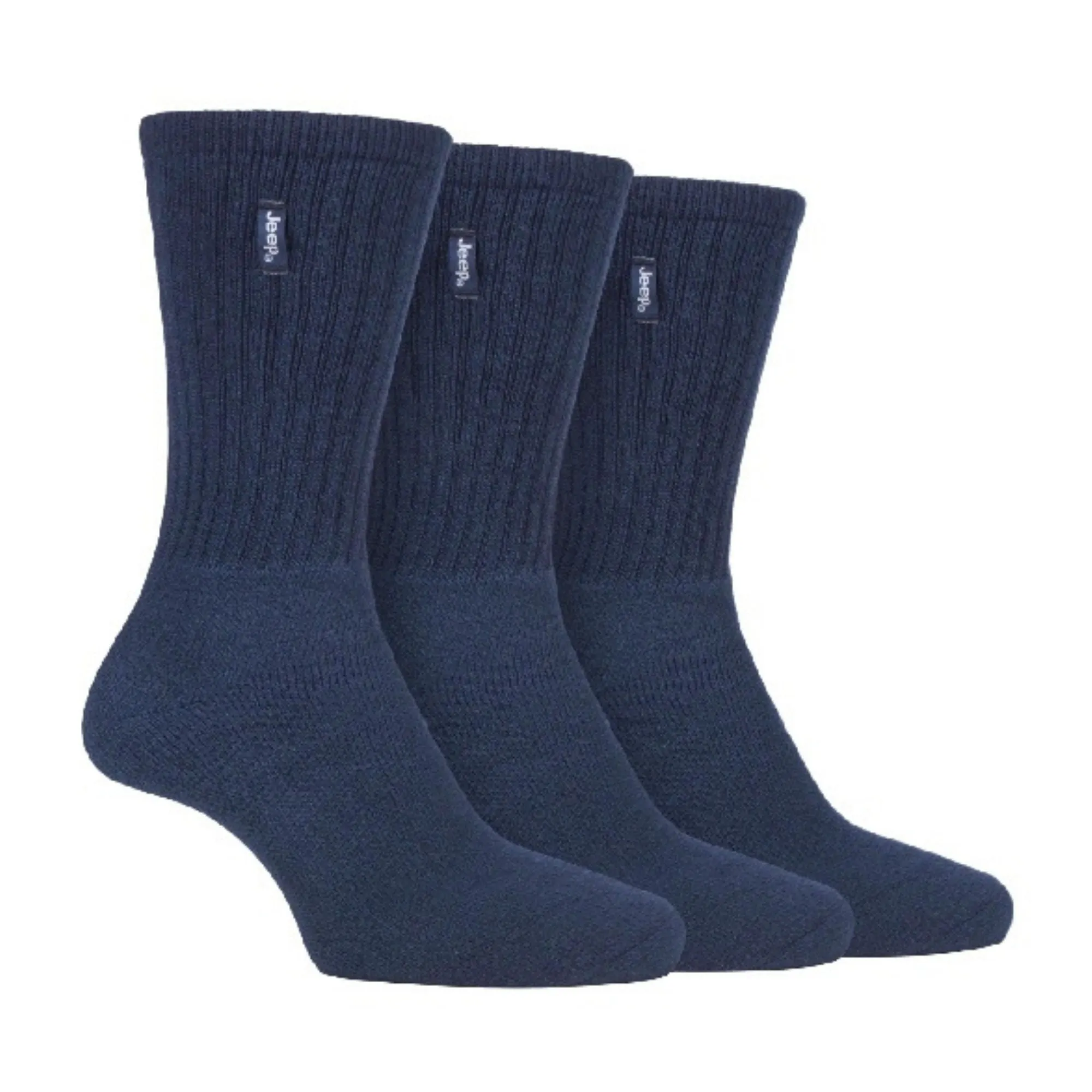 3 Pack Mens Vintage Cotton Cushioned Socks for Hiking Boots