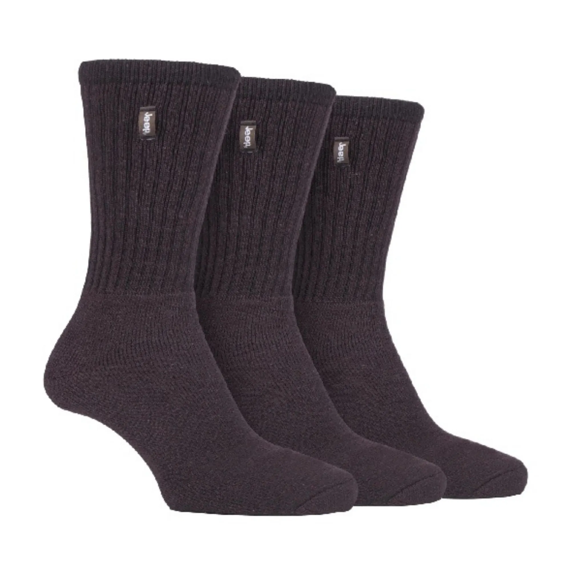 3 Pack Mens Vintage Cotton Cushioned Socks for Hiking Boots