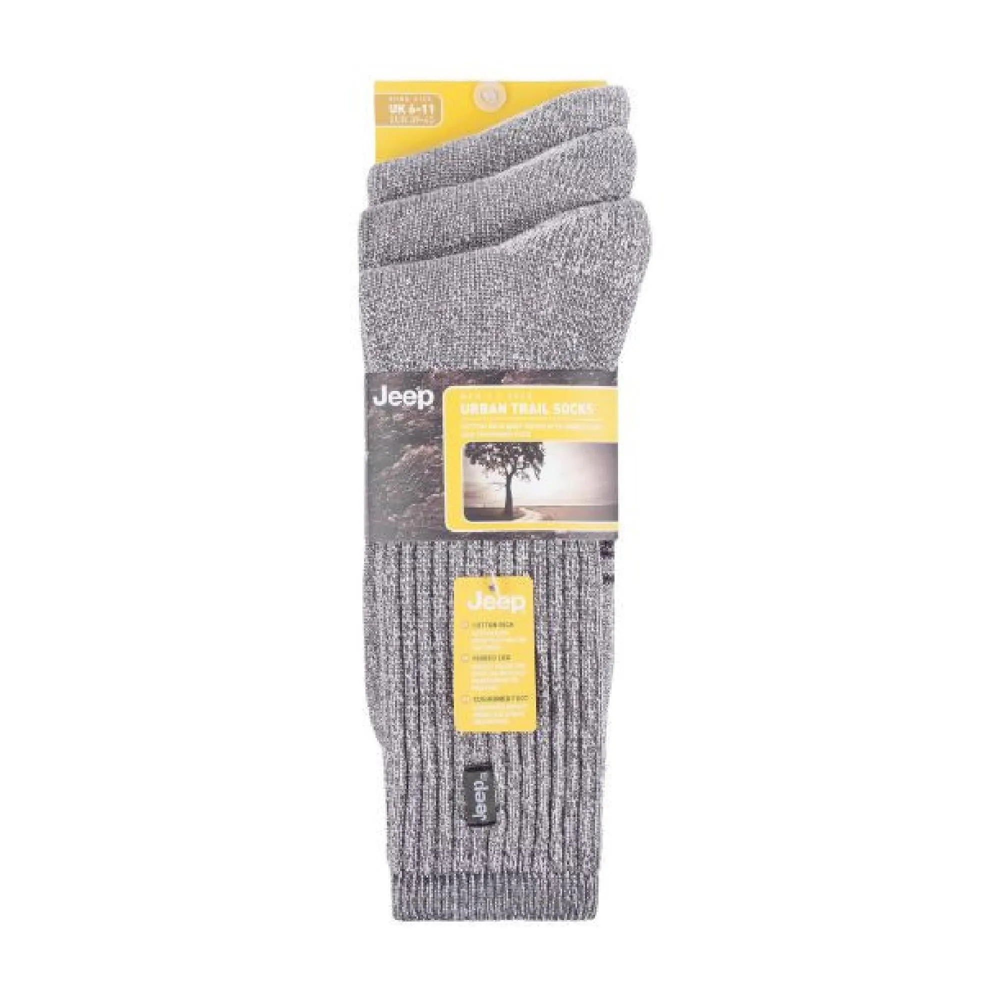 3 Pack Mens Vintage Cotton Cushioned Socks for Hiking Boots