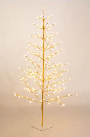 6'H Indoor/Outdoor Gold Metallic Tree