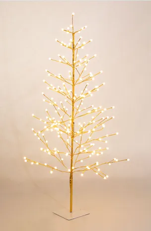 6'H Indoor/Outdoor Gold Metallic Tree