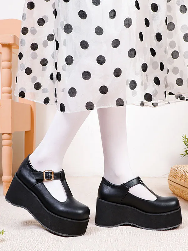 Academic Lolita Footwear Burgundy Round Toe PU Leather Daily Casual Lolita Shoes