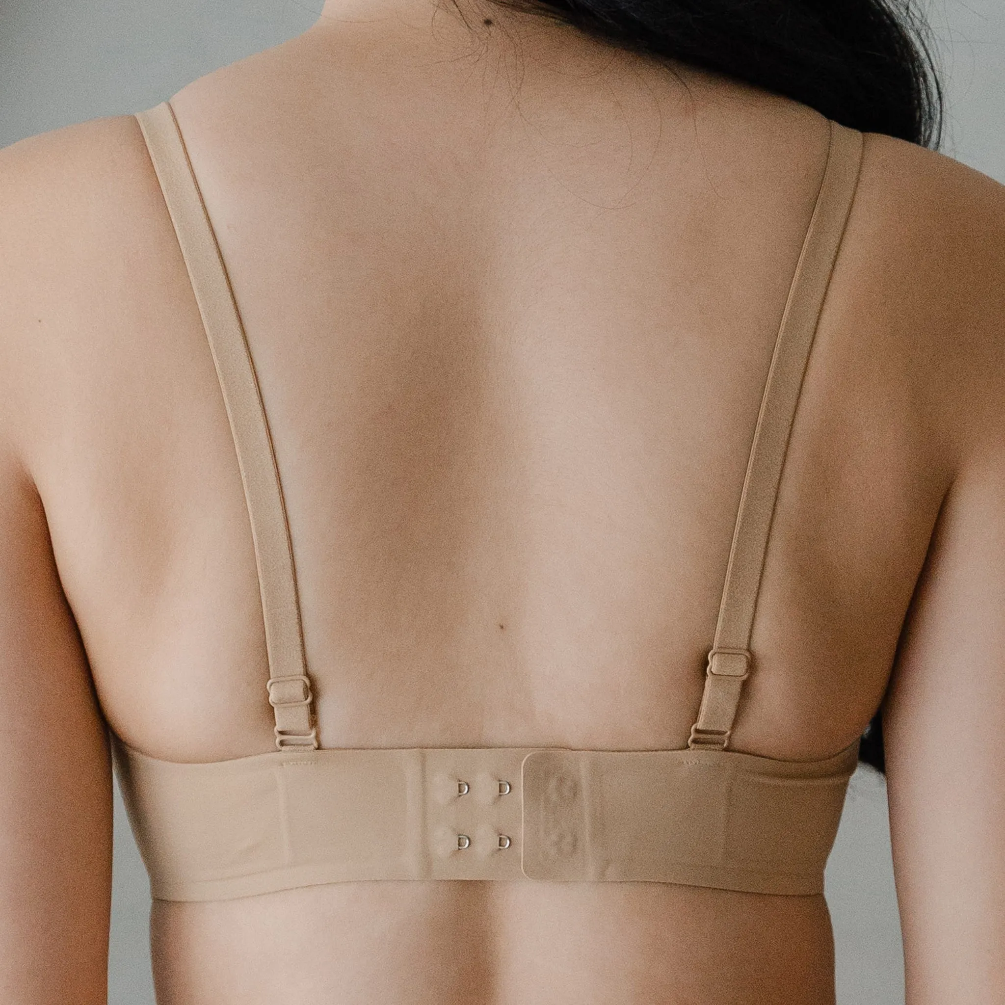 Air-Leisure! Scoop-Neck Lightly-lined Seamless Wireless Bra (Contour-fit Edition) in Soft Ochre