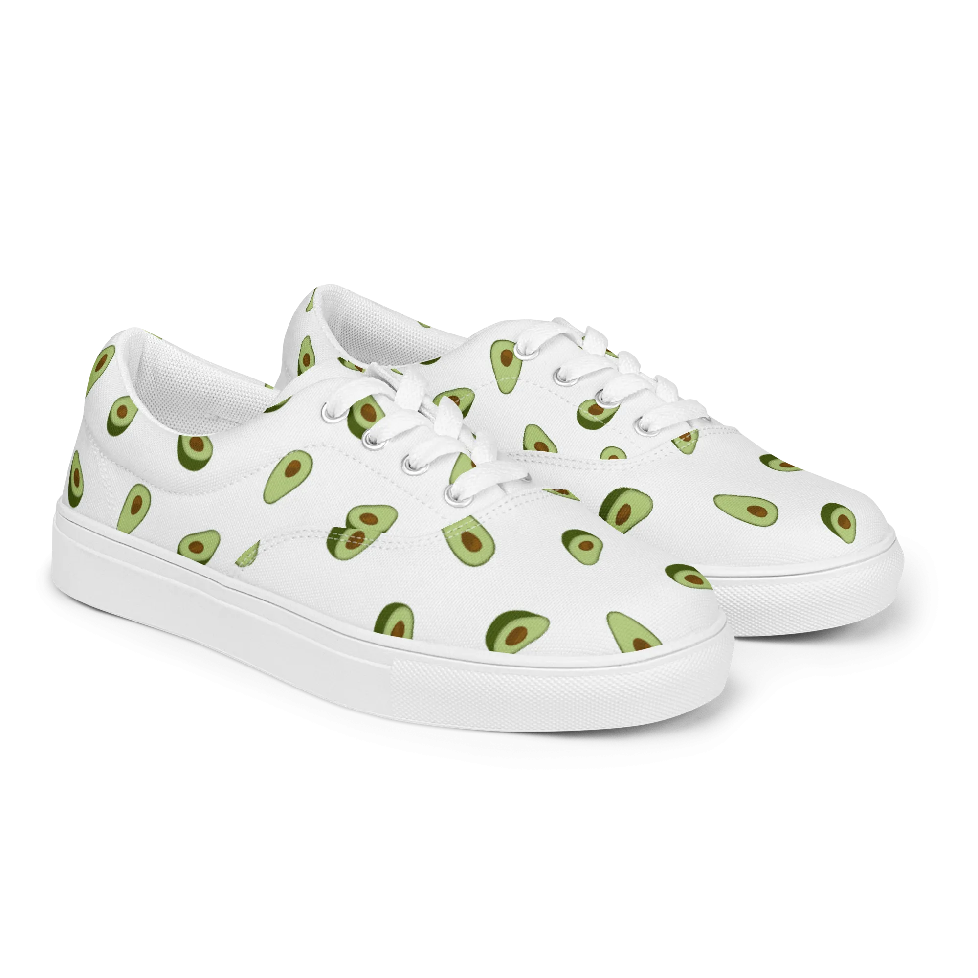 Aloha Tribe Avacado Womens White Canvas Shoes