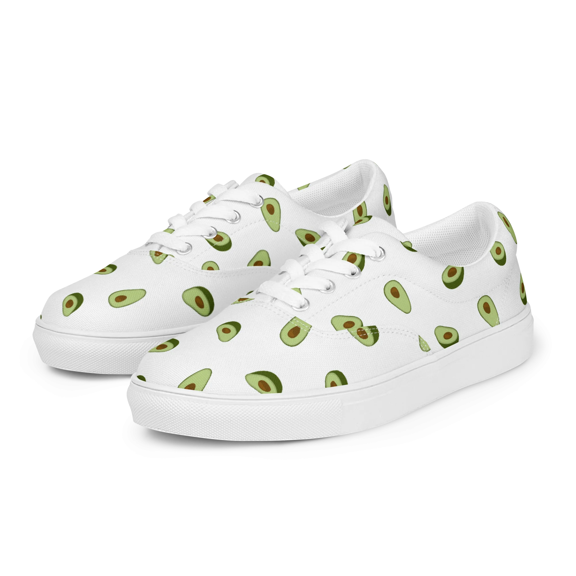 Aloha Tribe Avacado Womens White Canvas Shoes