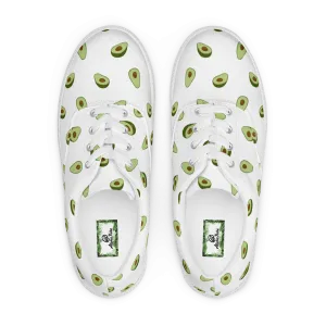 Aloha Tribe Avacado Womens White Canvas Shoes