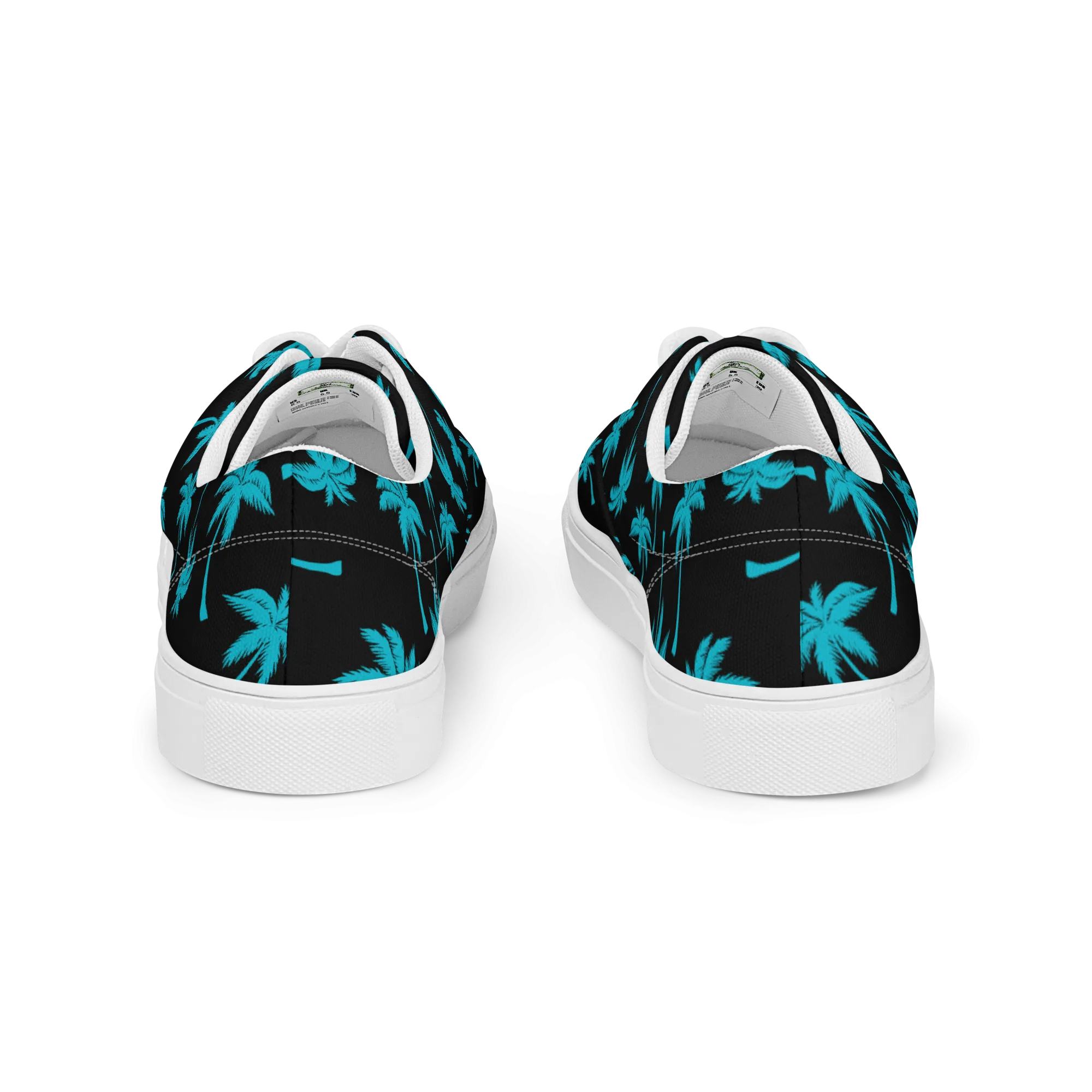 Aloha Tribe Mens Palmtree Black Canvas Shoes