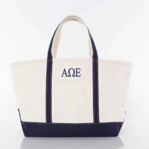 Alpha Omega Epsilon Large Canvas Tote Bag