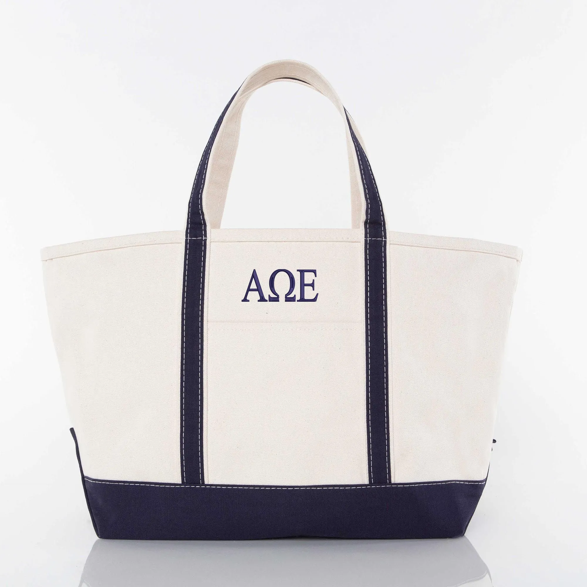 Alpha Omega Epsilon Large Canvas Tote Bag