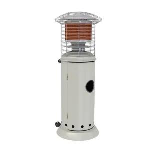 Alva - Short Stand Gas Patio Heater - White Cabinet