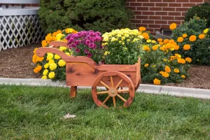 Amish Made Cedar Peddlers Planter Cart