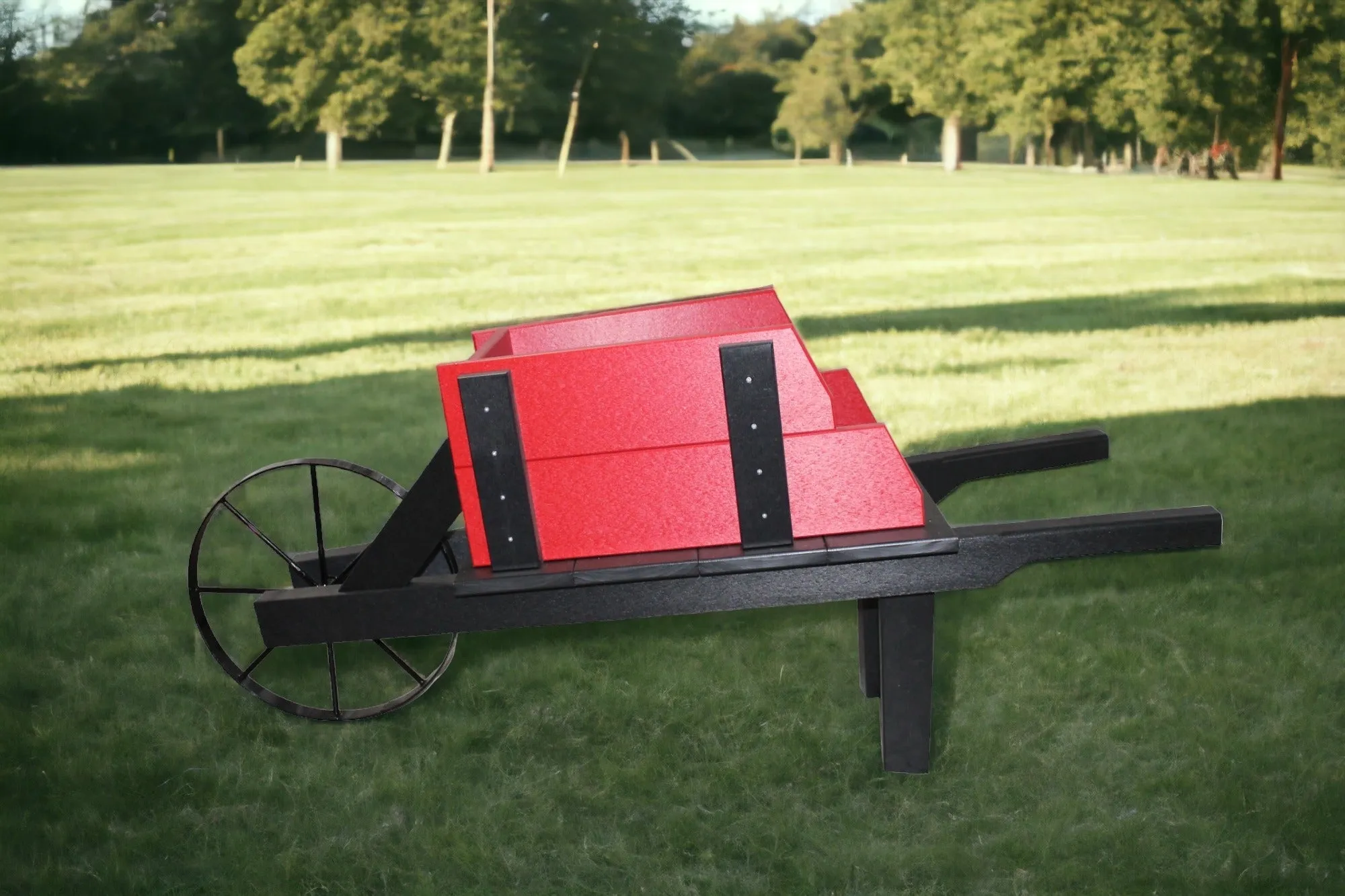 Amish Made Decorative Poly Wheelbarrow