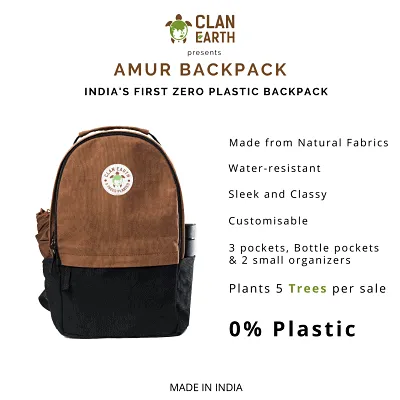 Amur Backpack - Charcoal Black - Daily Carry Office and Travel 15.6 inch Laptop Backpack /Daypack