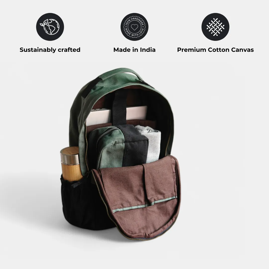 Amur Backpack - Olive Green - Daily Carry Office and Travel 15.6 inch Laptop Backpack /Daypack