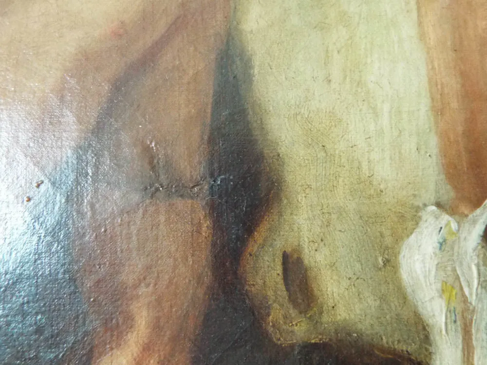 Antique Carl (Karl) Moon Oil on Canvas Painting of Native Americans