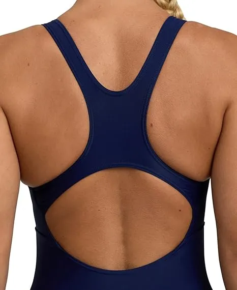 Arena Feel Women's Panel Control Pro Back Swimsuit - Navy-turquoise