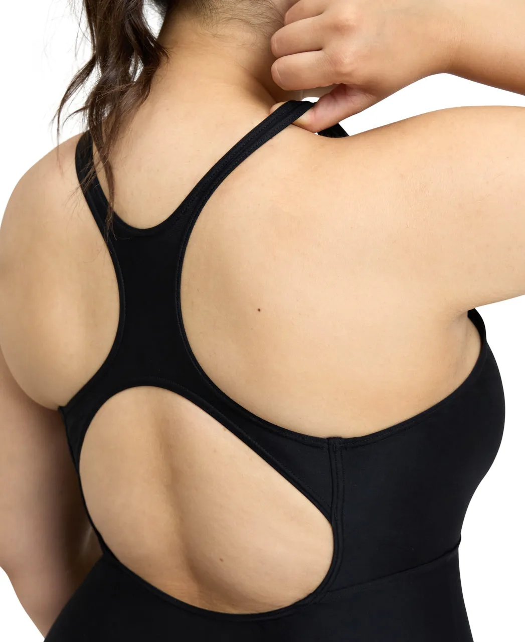 Arena Feel Women's Solid Control Pro Back Plus Swimsuit - Black