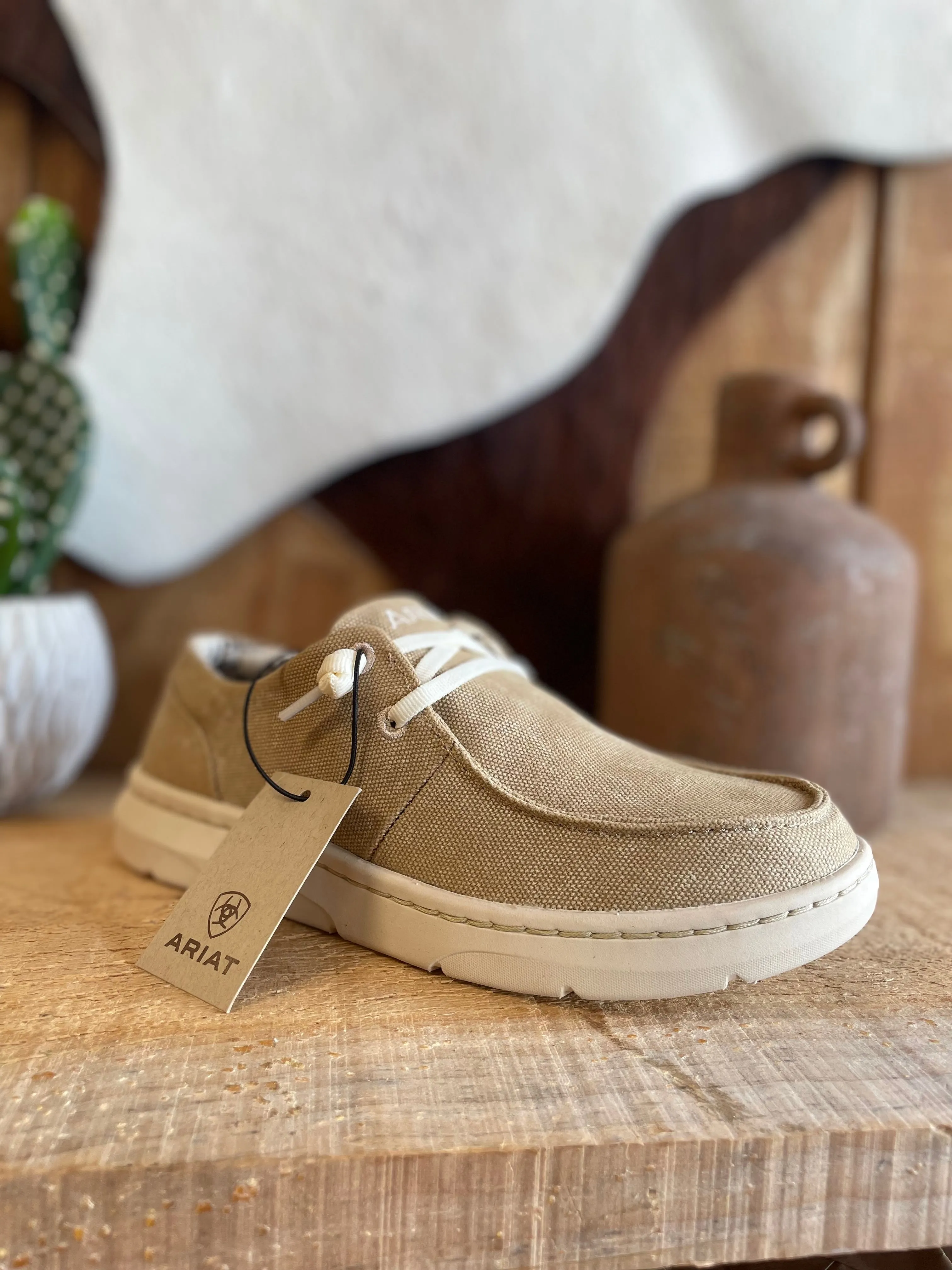 Ariat Womens Hilo Washed Tan & Gray Canvas