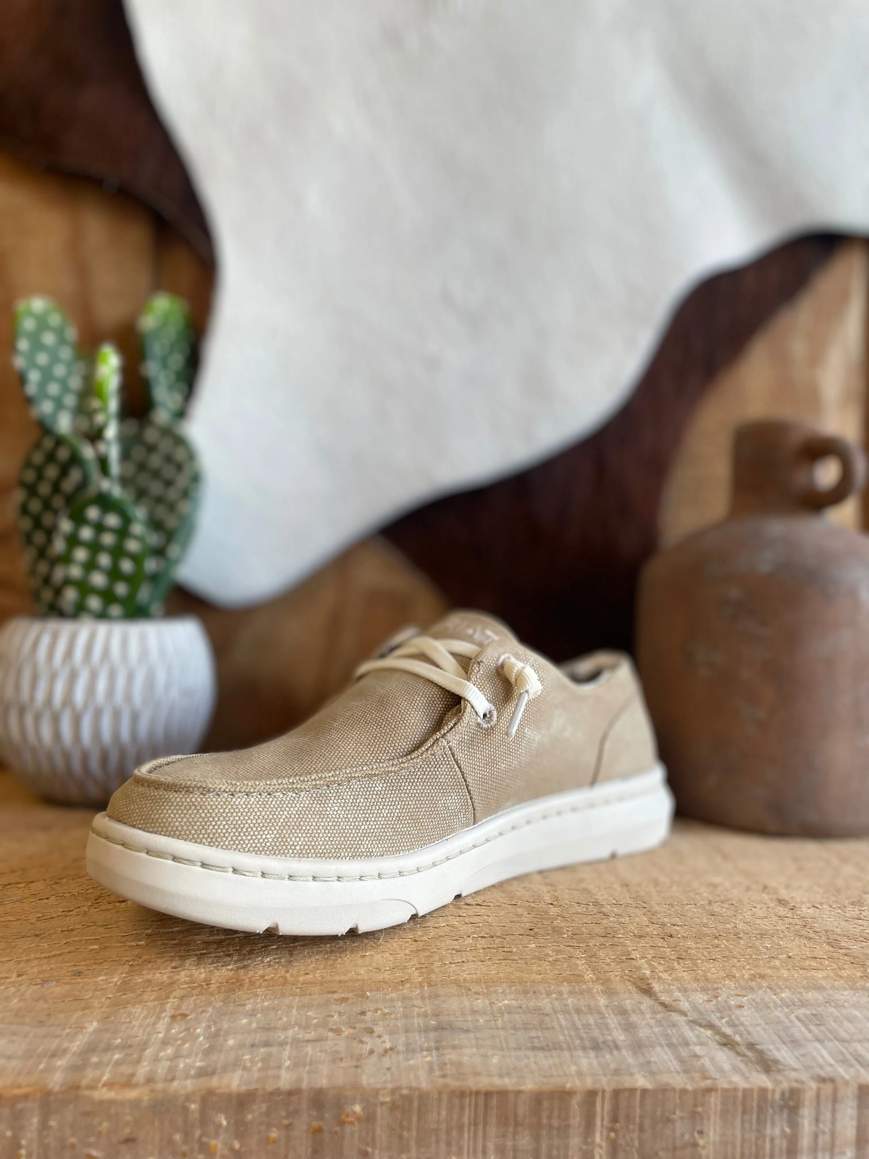 Ariat Womens Hilo Washed Tan & Gray Canvas