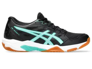 Asics Women's GEL-ROCKET 11 Indoor Shoes in Black/Illuminate Mint