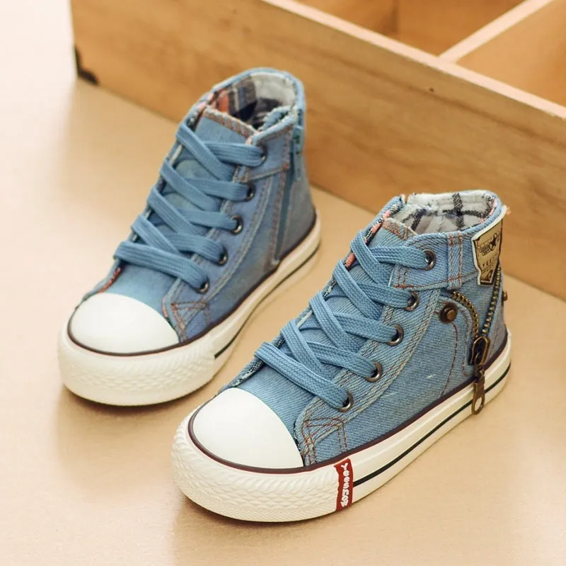 Autumn Children Breathable Denim Canvas Casual Shoes