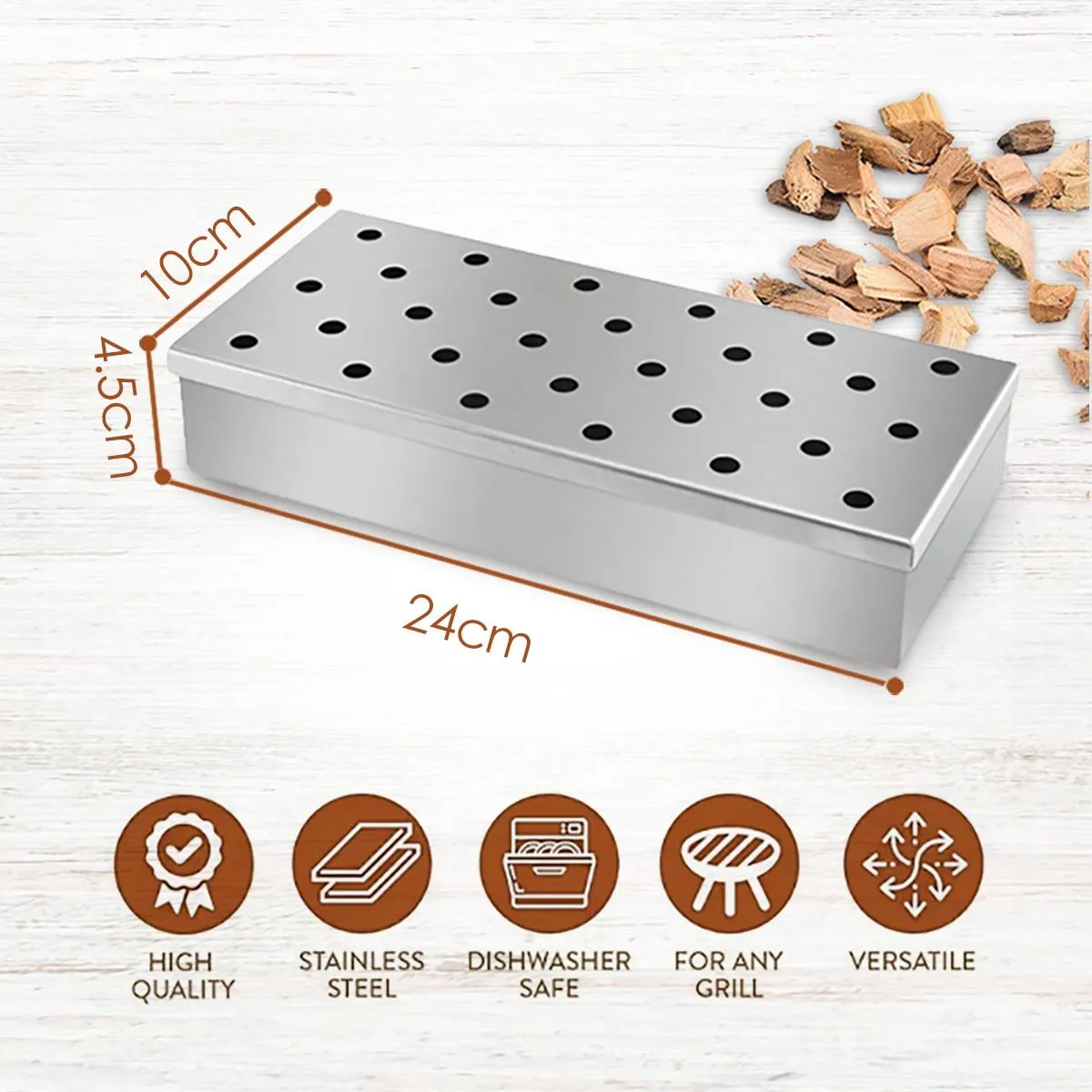 BBQ Smoker Box for Wooden Chips