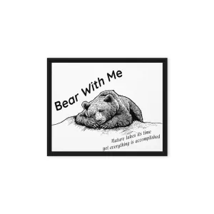 Bear With Me Framed Canvas Print