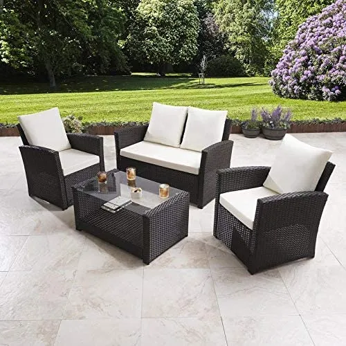 BIG 4PC Rattan Furniture (BROWN)