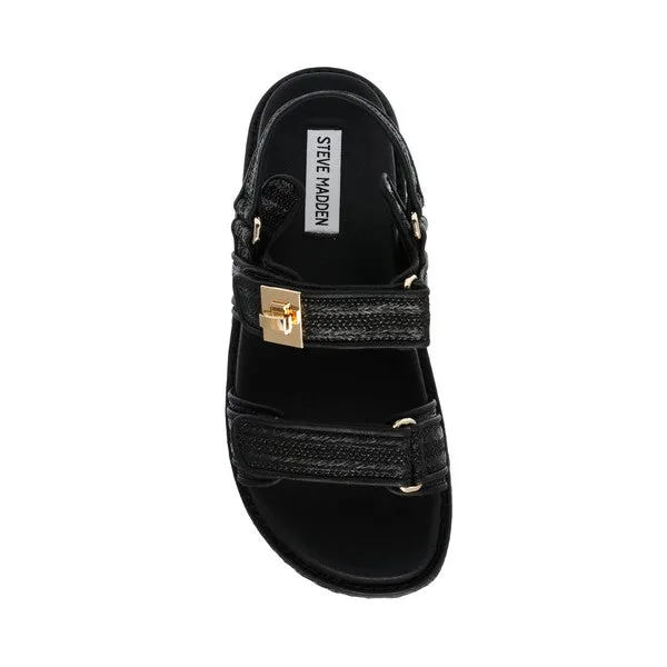 BIG MONA BLACK RAFFIA