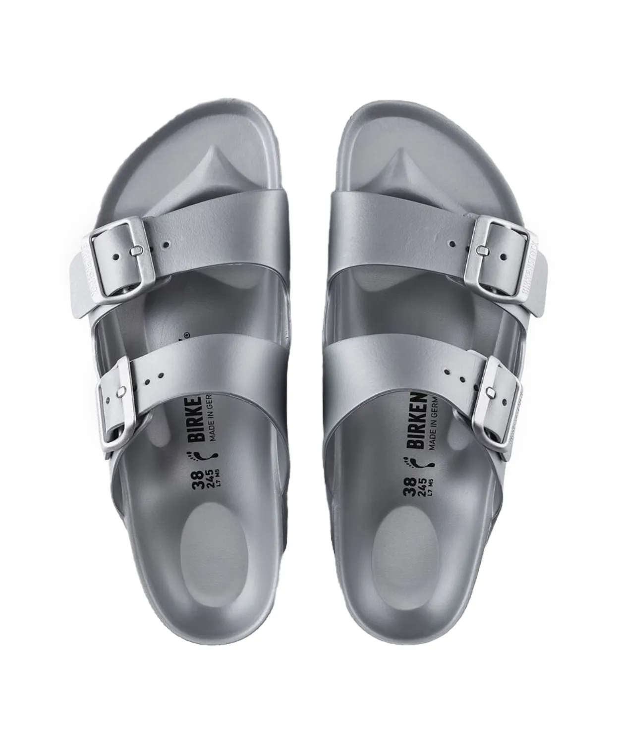 Birkenstock Arizona EVA Metallic Silver Sandals