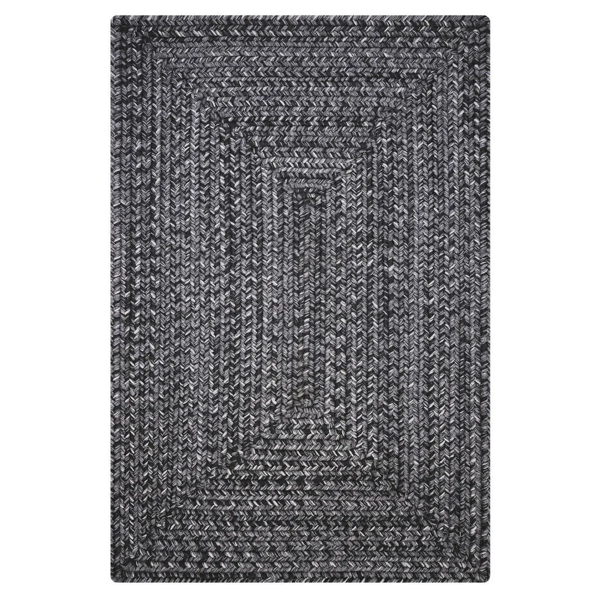 Black Ultra Durable Small Braided Oval Rug In Set