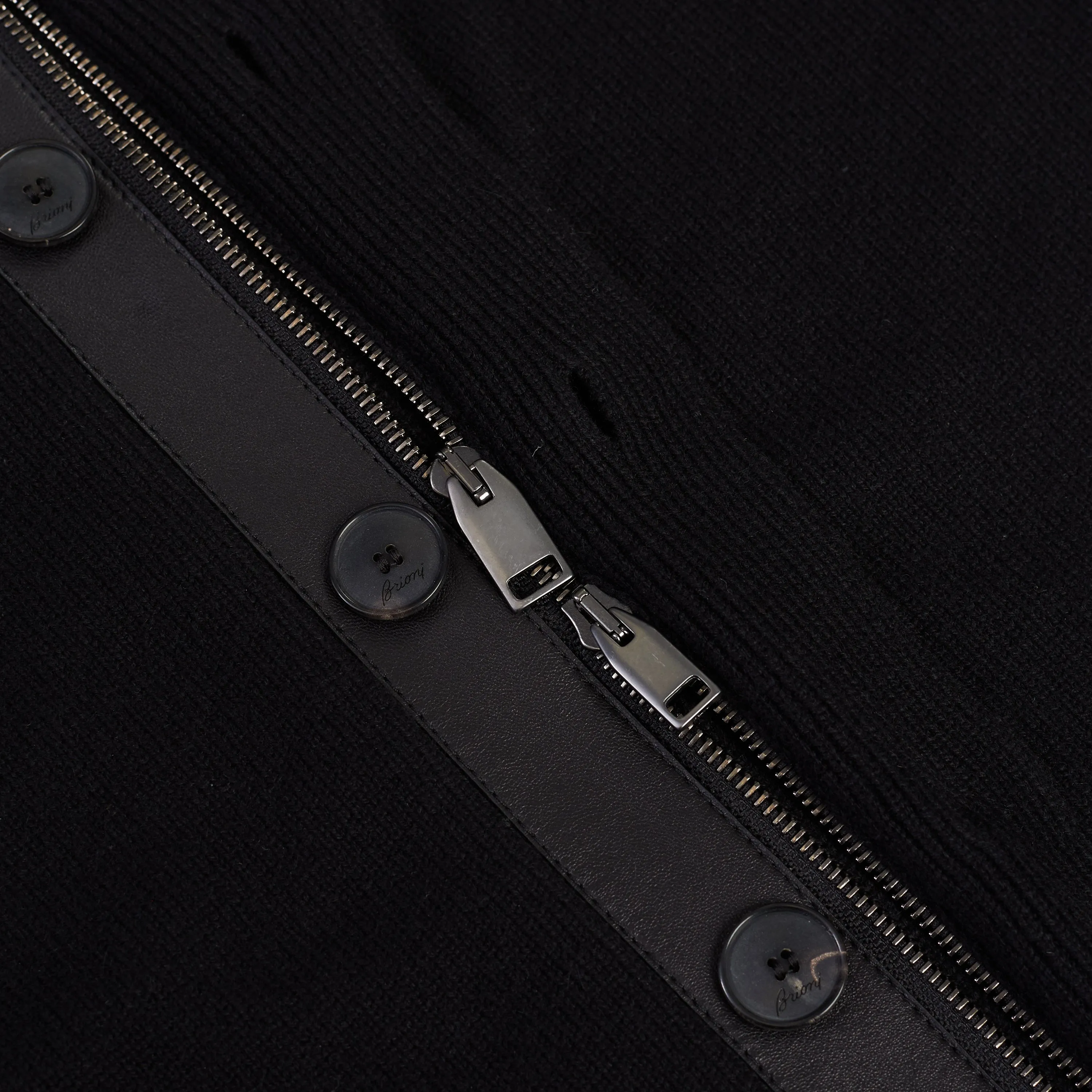 Blouson Jacket With Zip In Black Cashmere