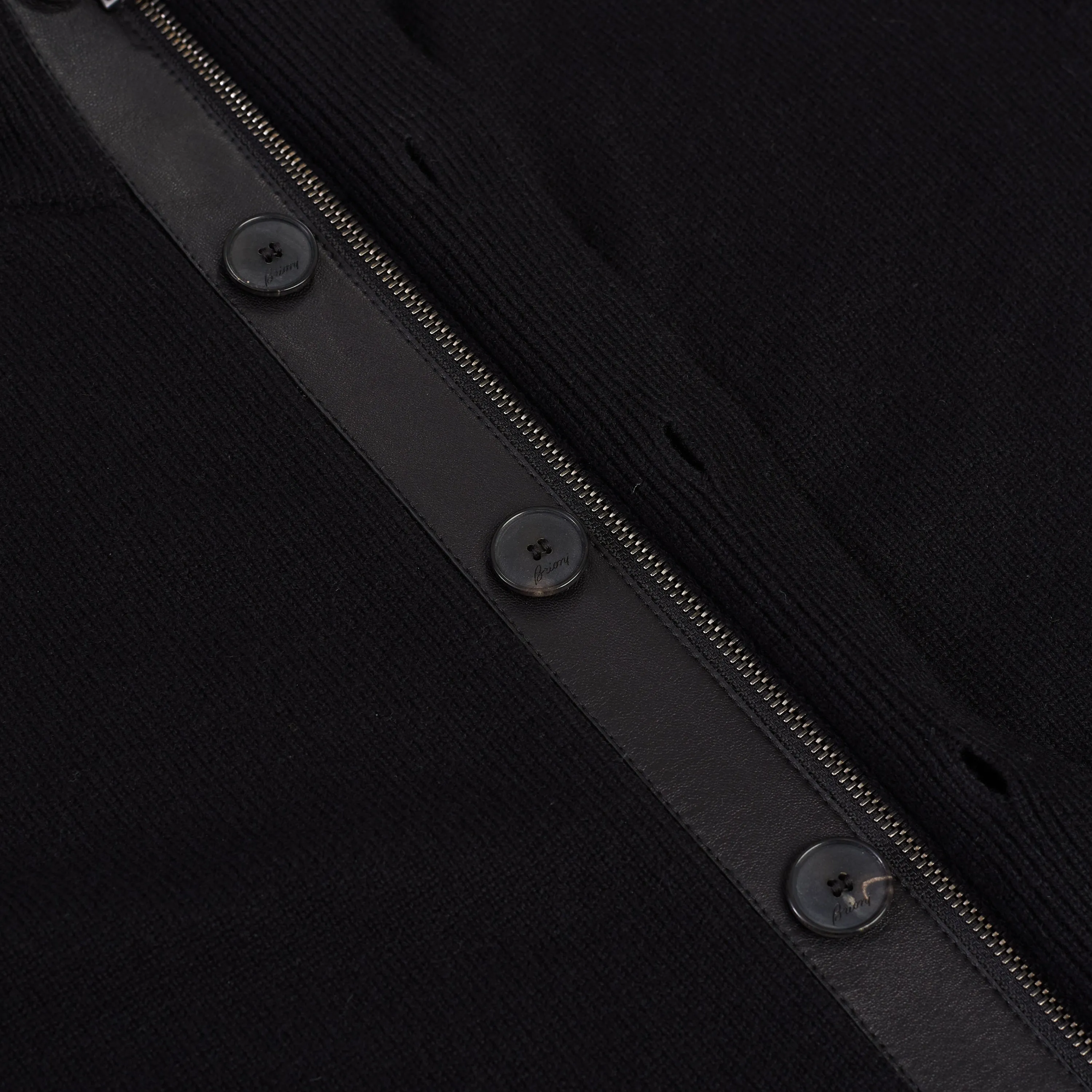 Blouson Jacket With Zip In Black Cashmere
