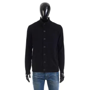 Blouson Jacket With Zip In Black Cashmere