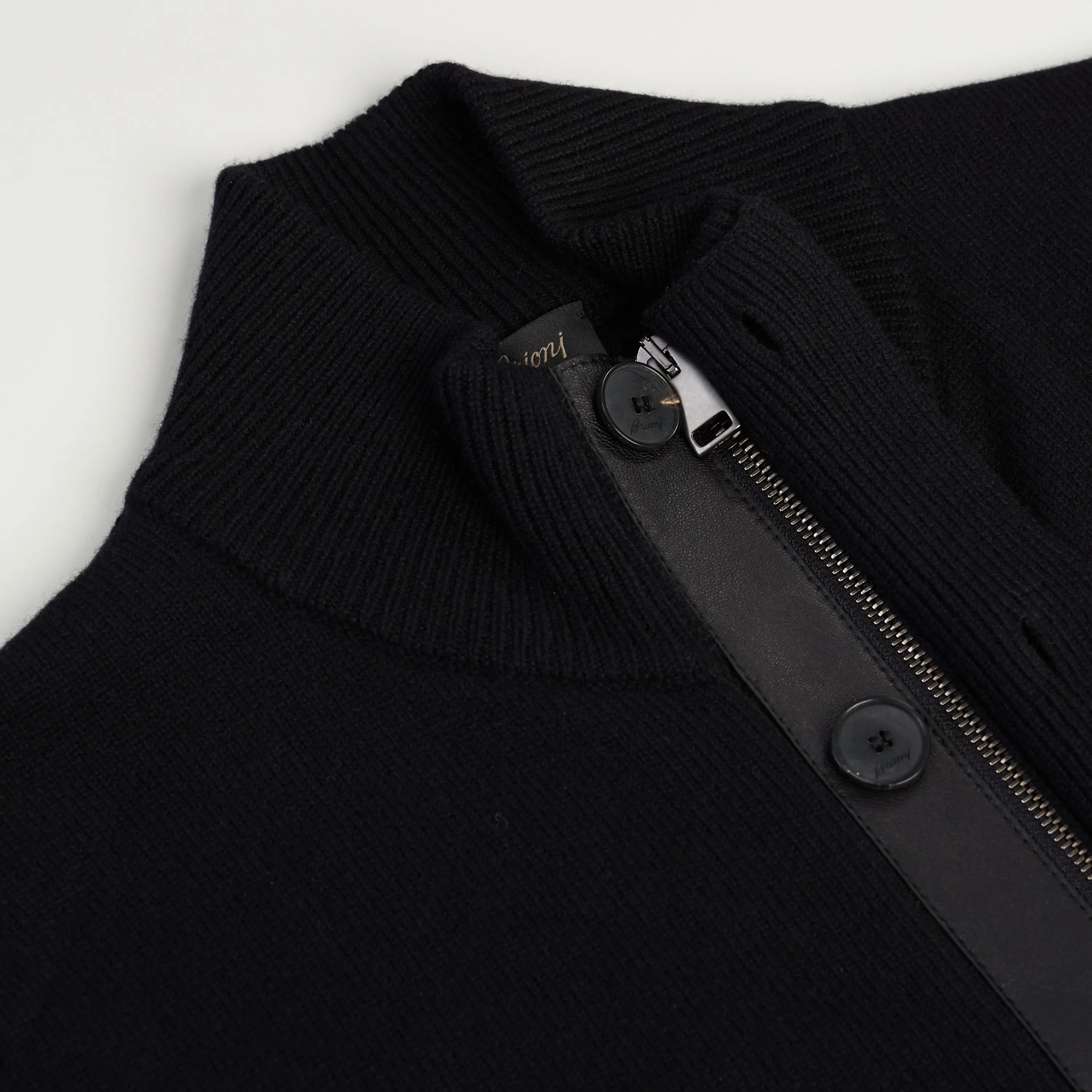 Blouson Jacket With Zip In Black Cashmere