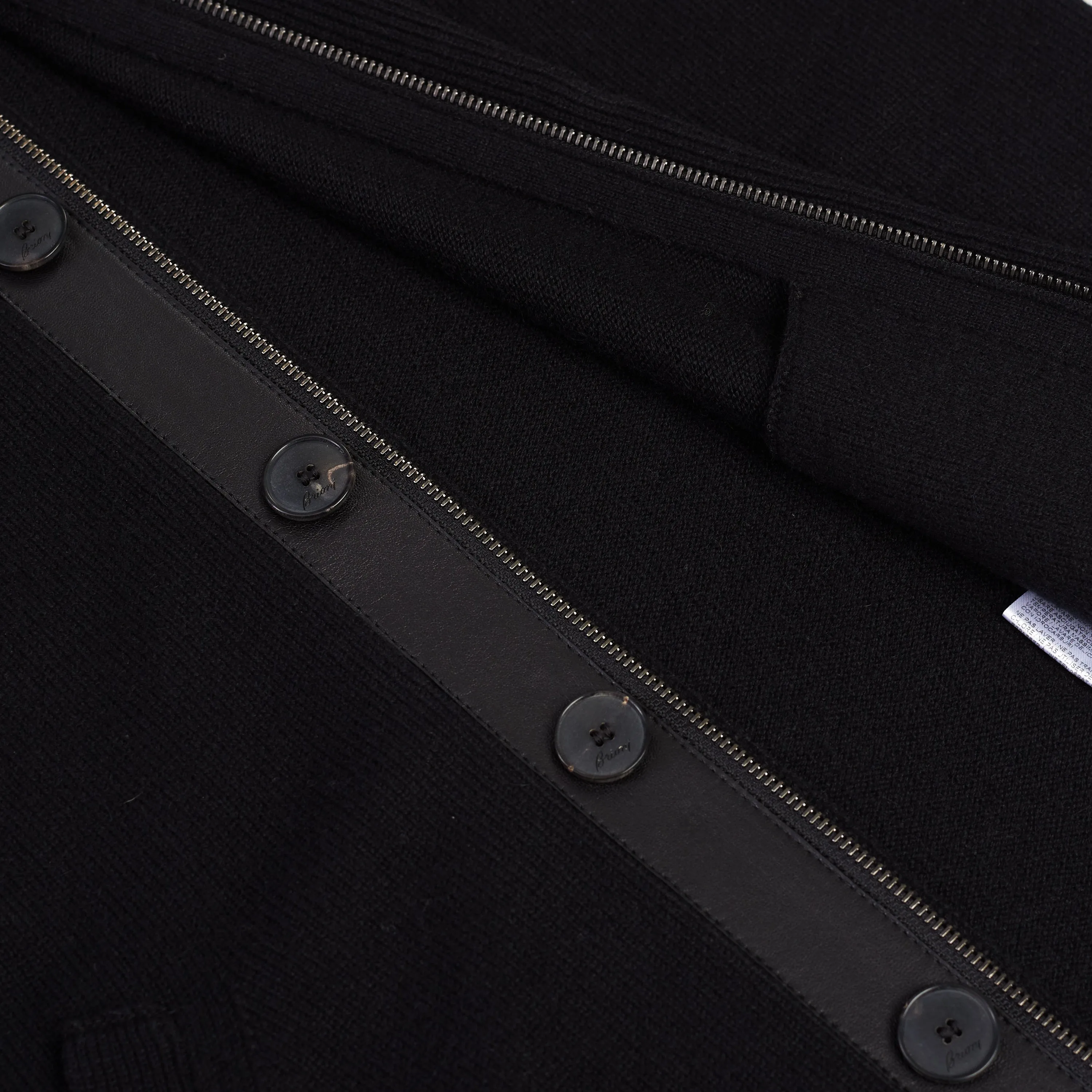 Blouson Jacket With Zip In Black Cashmere