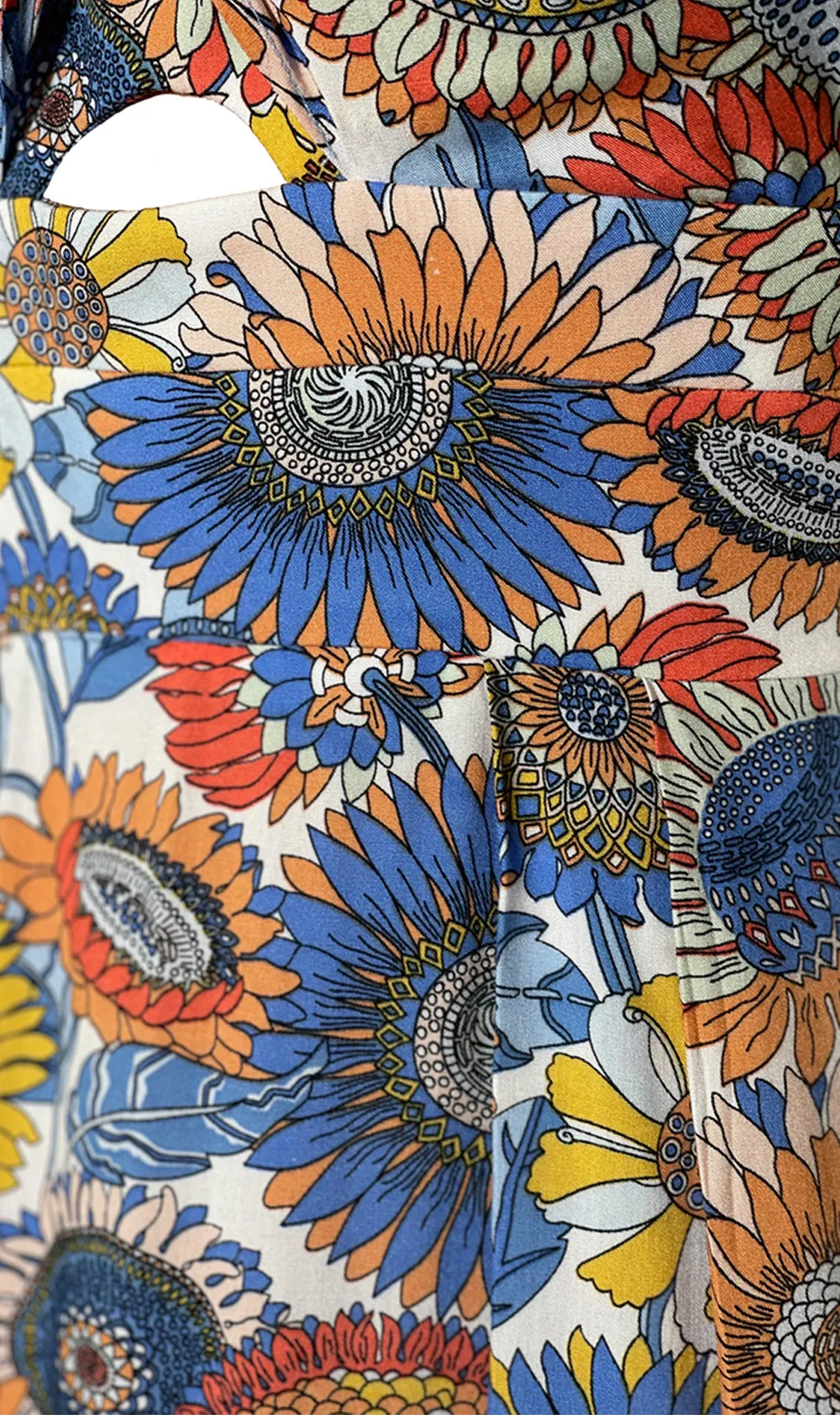 Blue Floral Maxi Length Dress