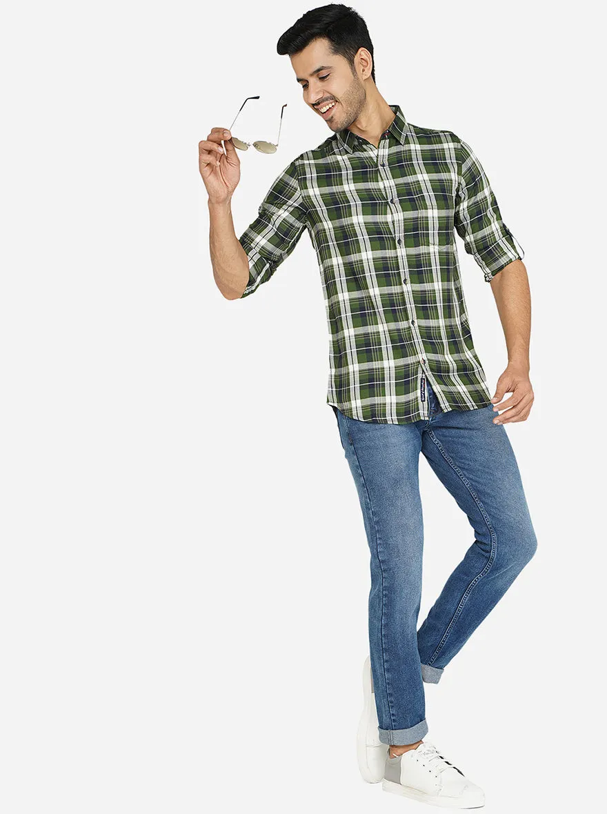Blue Washed Narrow Fit Jeans | Greenfibre