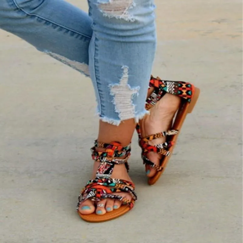 Bohemian Women Flat Shoes Torridity Gladiator  Sandal