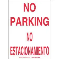 Brady Bilingual No Parking No Parking Sign/ Buy online