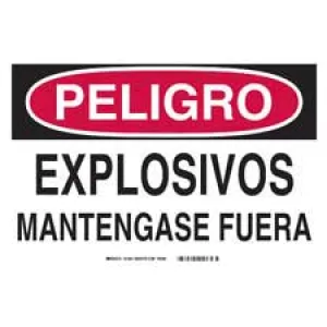 Brady PELIGRO Explosivos Mantengase Fuera Sign/ Buy online