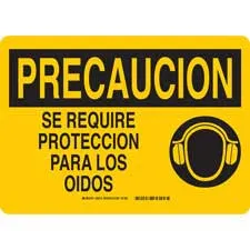 Brady PRECAUCION Se Requiere Proteccion Para Los Oidos Sign/ Buy online