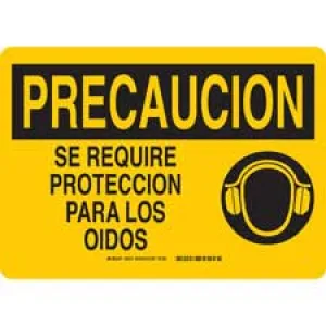Brady PRECAUCION Se Requiere Proteccion Para Los Oidos Sign/ Buy online