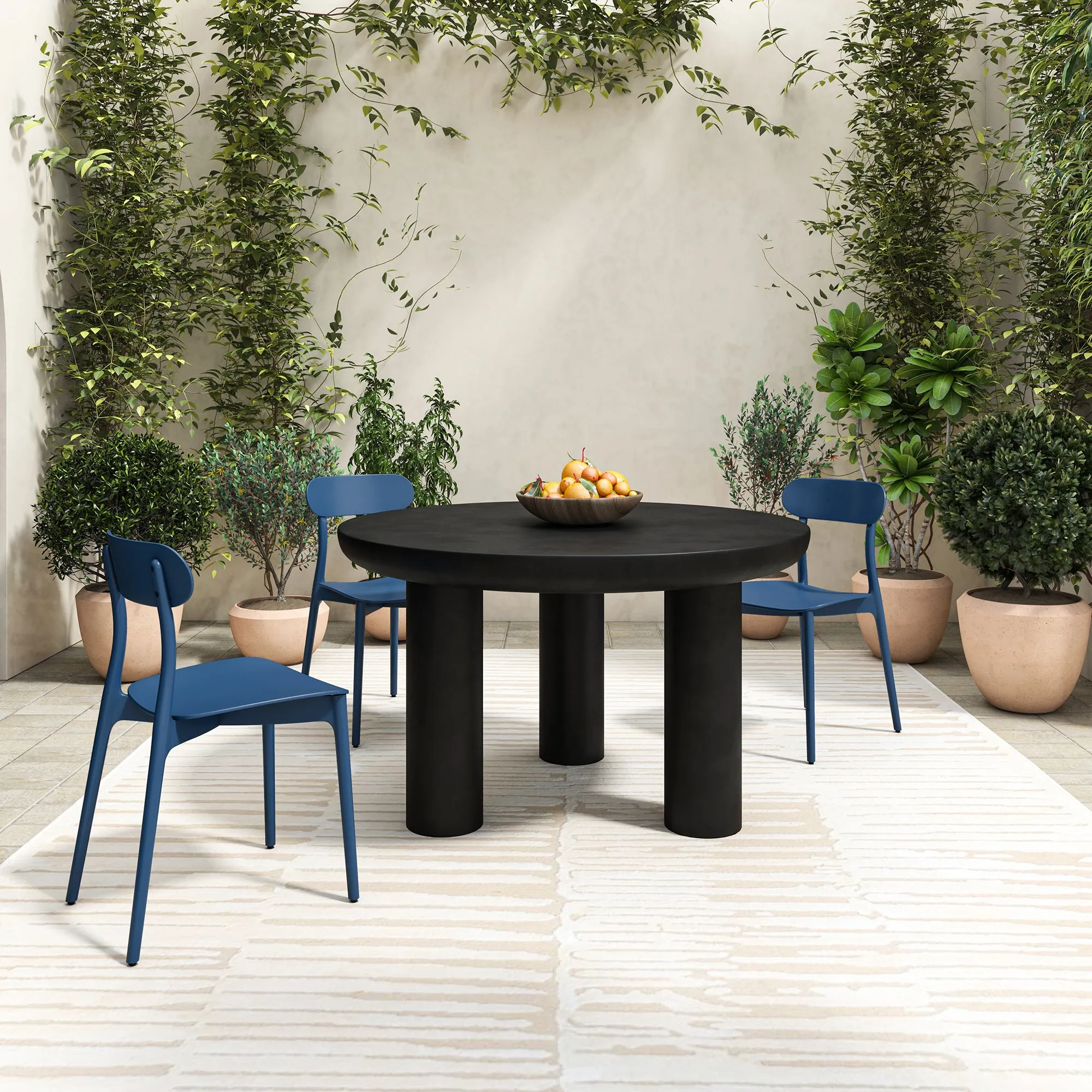 Breezy Modern Duo: Durable Outdoor Dining Chairs