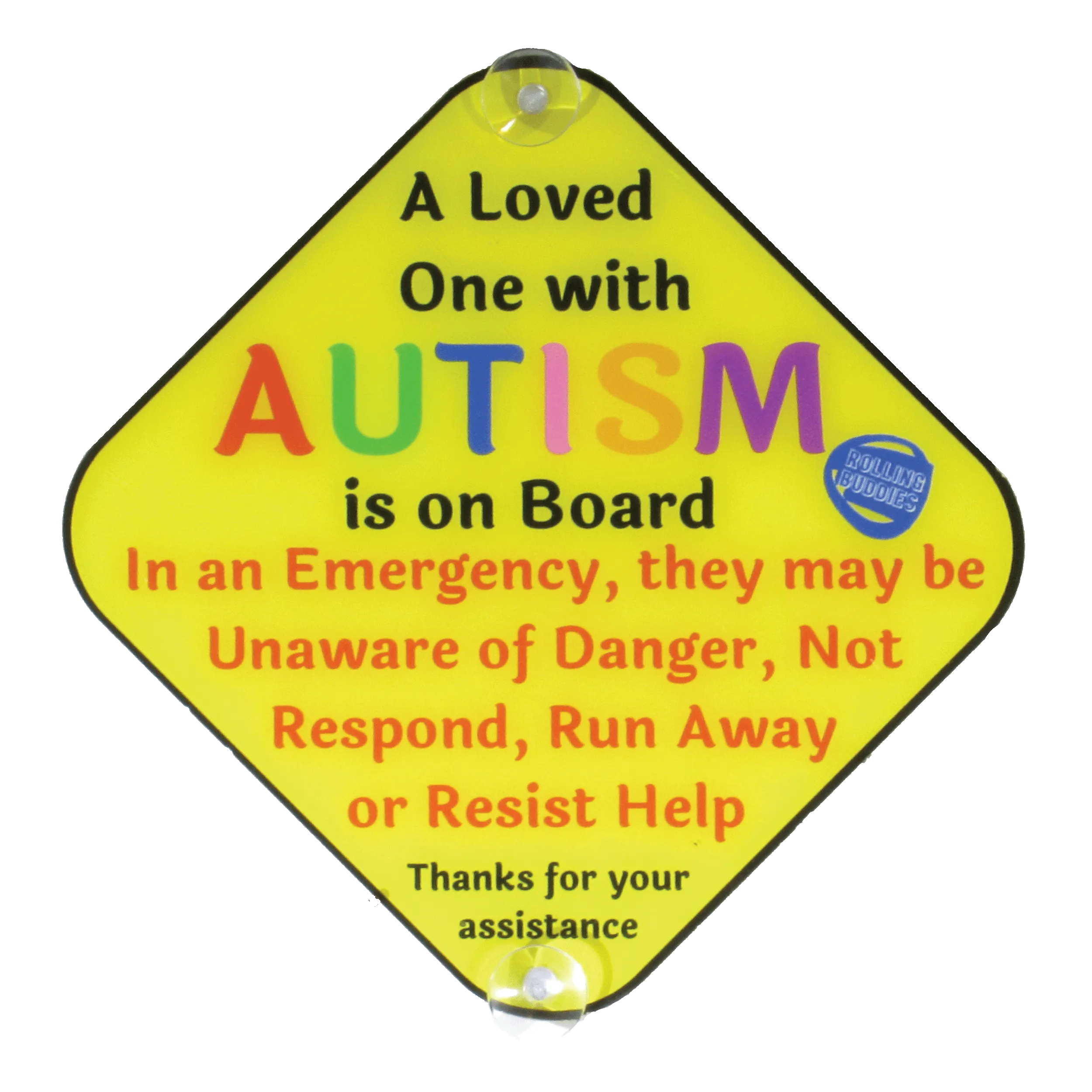 Bundle Light Blue Autism Plastic Door and Plastic Car Sign
