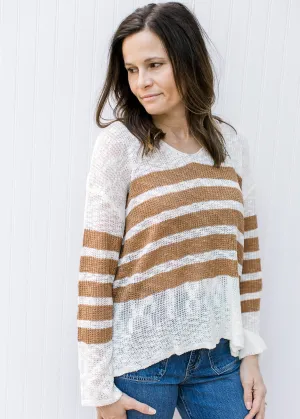 Camel Stripes Sweater